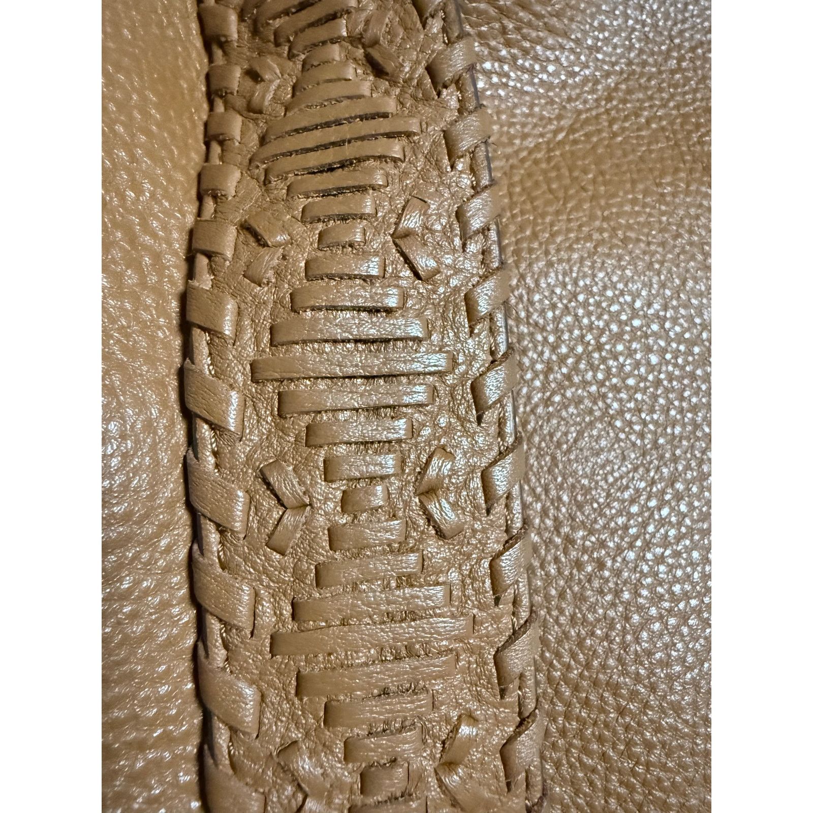 Vince Camuto Vince Camuto Leather Tote Bag Whiskey Brown Pebbled Slouchy Size ONE SIZE - 15 Thumbnail