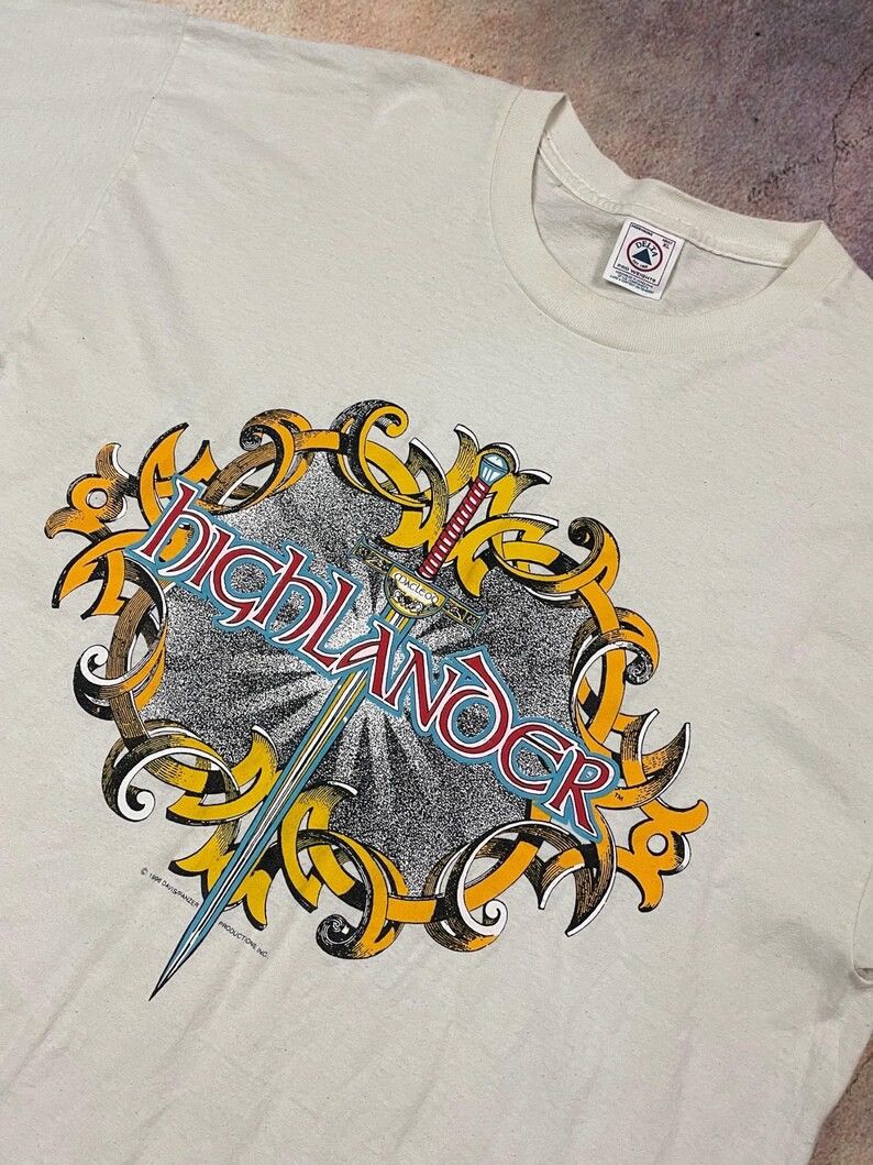 Vintage Highlander 1996 Vintage Movie Film T-shirt 90s 90er Promo 96 Size US XL / EU 56 / 4 - 2 Thumbnail