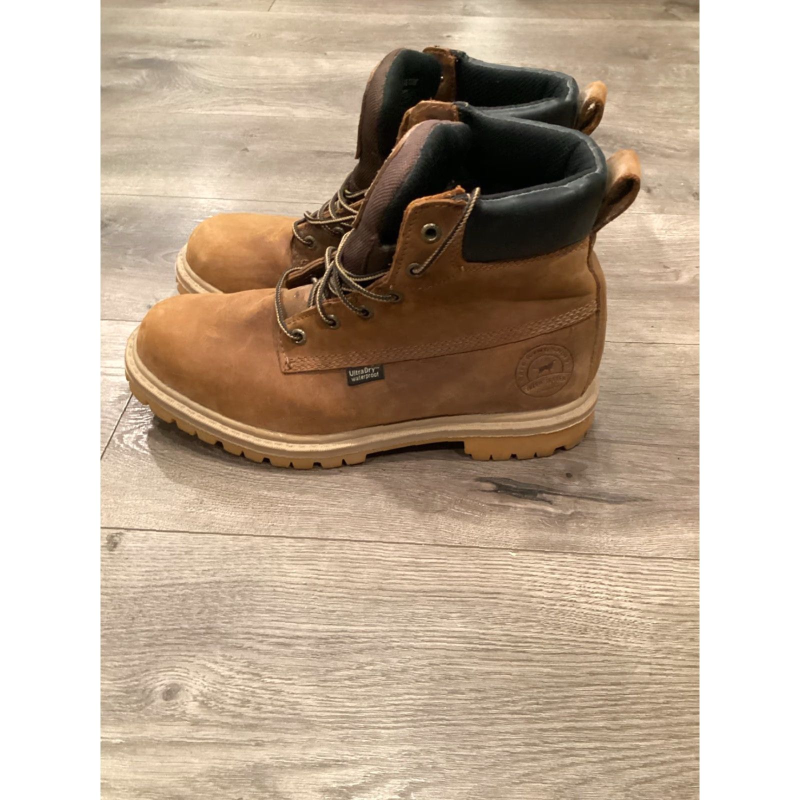 Vintage Red Wing Irish Setter Boots Men's 8 Brown Leather Waterproof Safety Toe Lace-Up Work Size US 8 / EU 41 - 4 Thumbnail