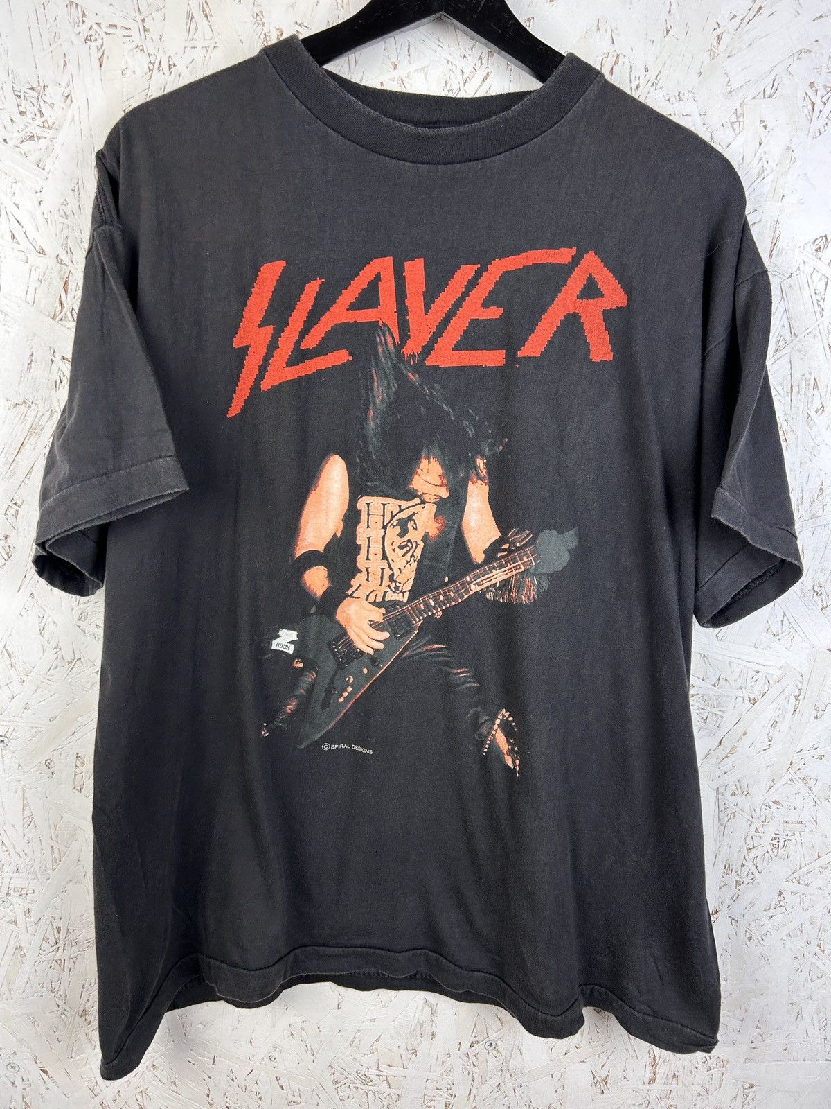 Band Tees 90s Vintage Slayer Spiral Designs Single Stitch Rare T-Shirt Size US L / EU 52-54 / 3 - 1 Thumbnail