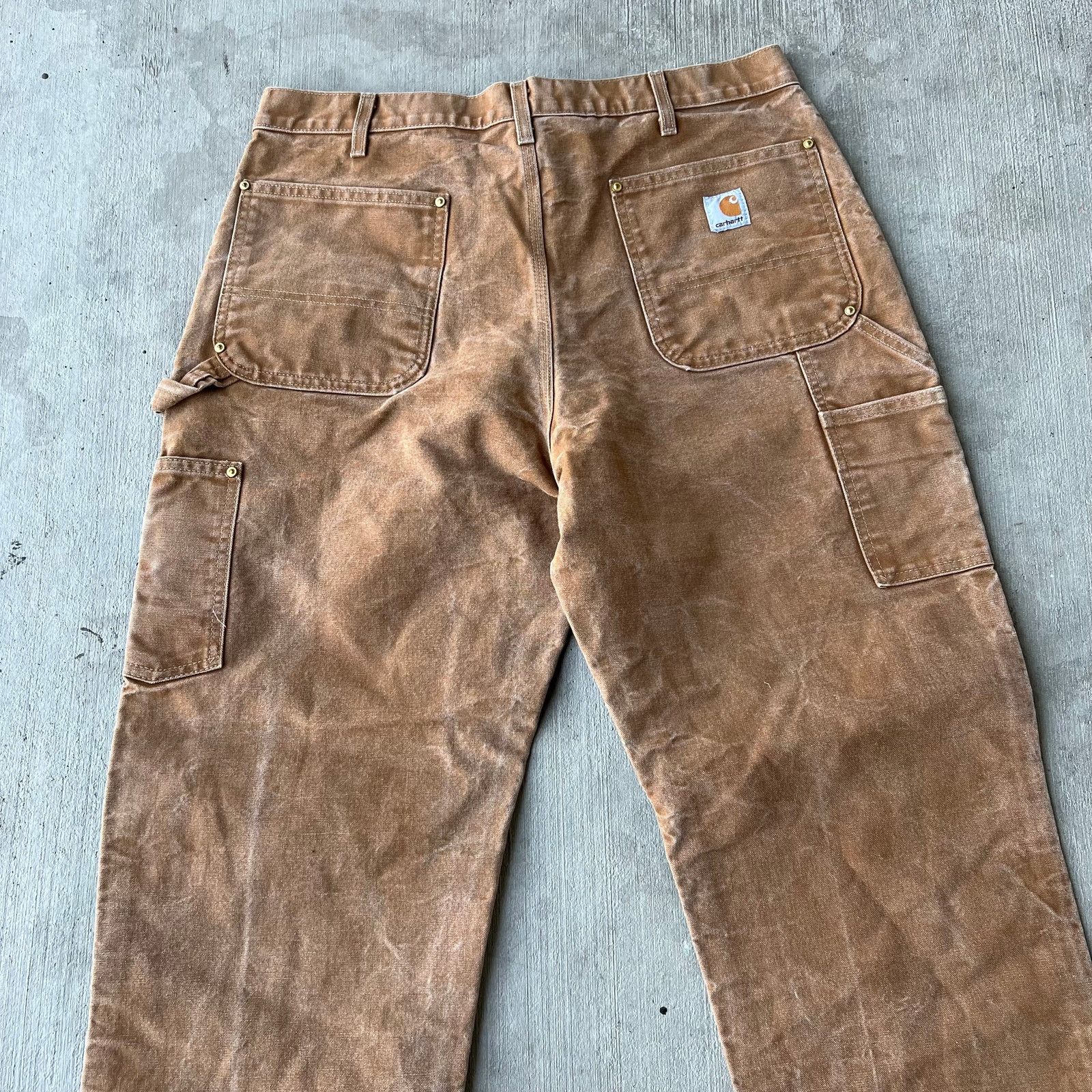 Carhartt × Vintage Vintage Y2K Carhartt brown double knee work carpenter pants Size US 34 / EU 50 - 6 Thumbnail