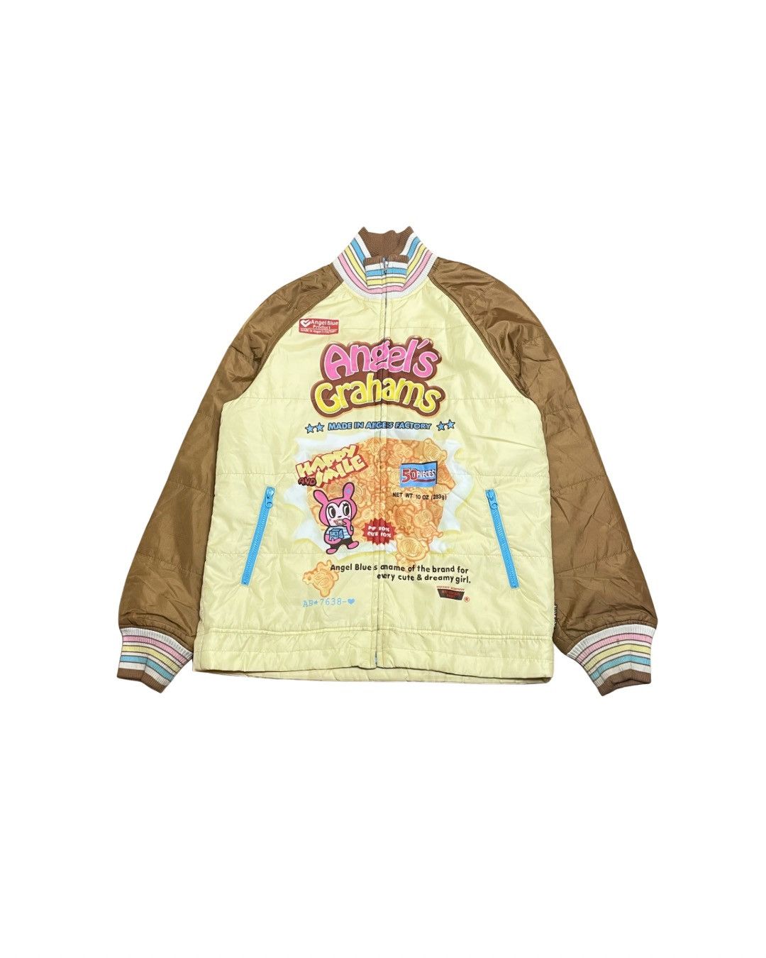 Angel Blue Angel's Grahams Cereal Box Parody Quilted Bomber Size M / US 6-8 / IT 42-44 - 1 Thumbnail