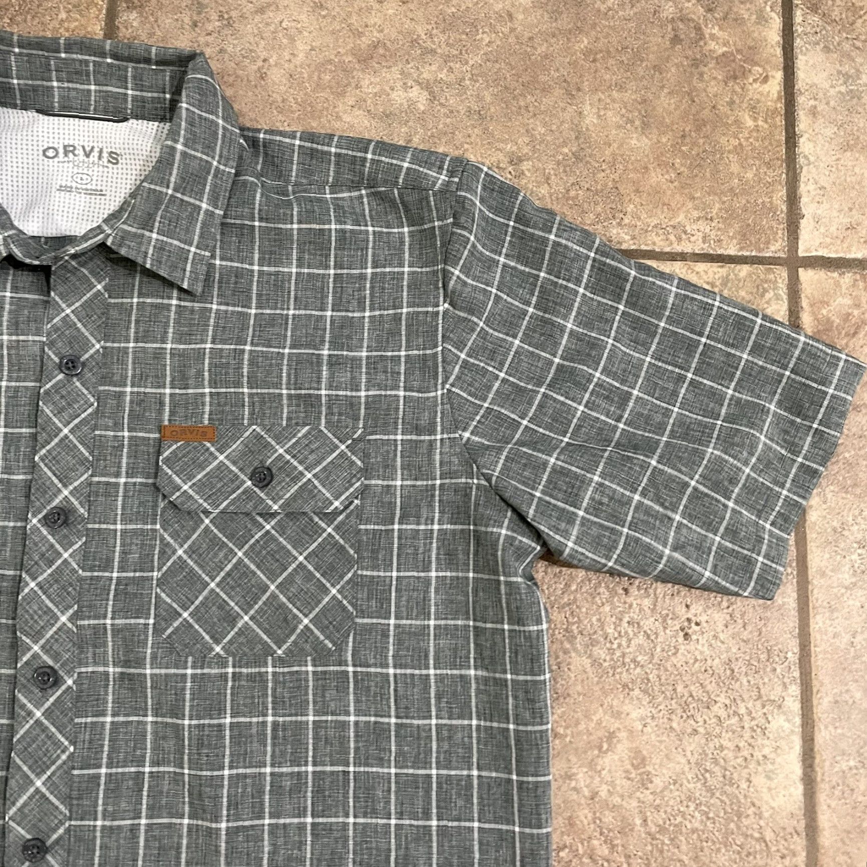 Orvis Orvis classic Collection Button-Down Gray Shirt Mens Size L Size US L / EU 52-54 / 3 - 2 Thumbnail