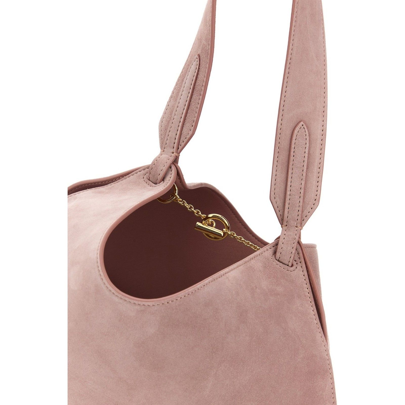 KHAITE KHAITE Lotus Mini Pink Suede Tote Bag New & Authentic Size ONE SIZE - 4 Thumbnail