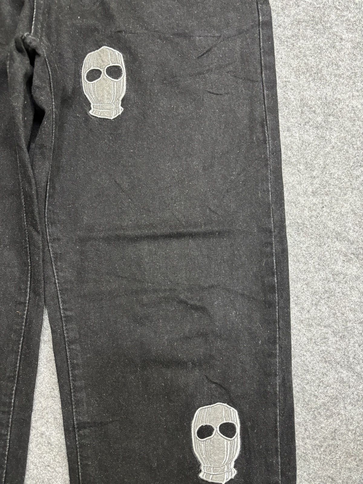 Japanese Brand 💥90s Style💥404MOB Baggy Embroidery Tapered Light Denim F602 Size US 30 / EU 46 - 5 Thumbnail