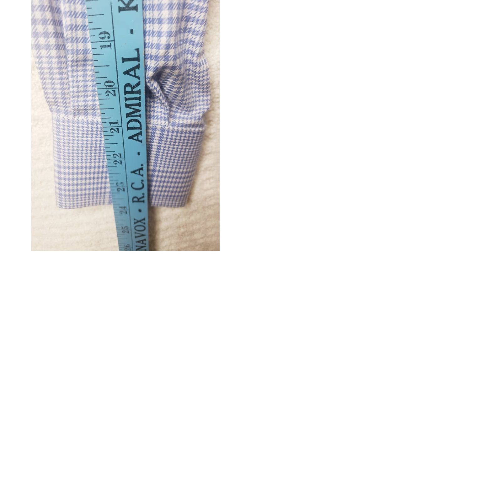 Neiman Marcus Neiman Marcus Shirt Mens 15 x 32/33 Light Blue White Plaid Trim Fit Long Sleeve Button Up 2Ply Dress Shirt Mens Shirts Size US M / EU 48-50 / 2 - 10 Thumbnail
