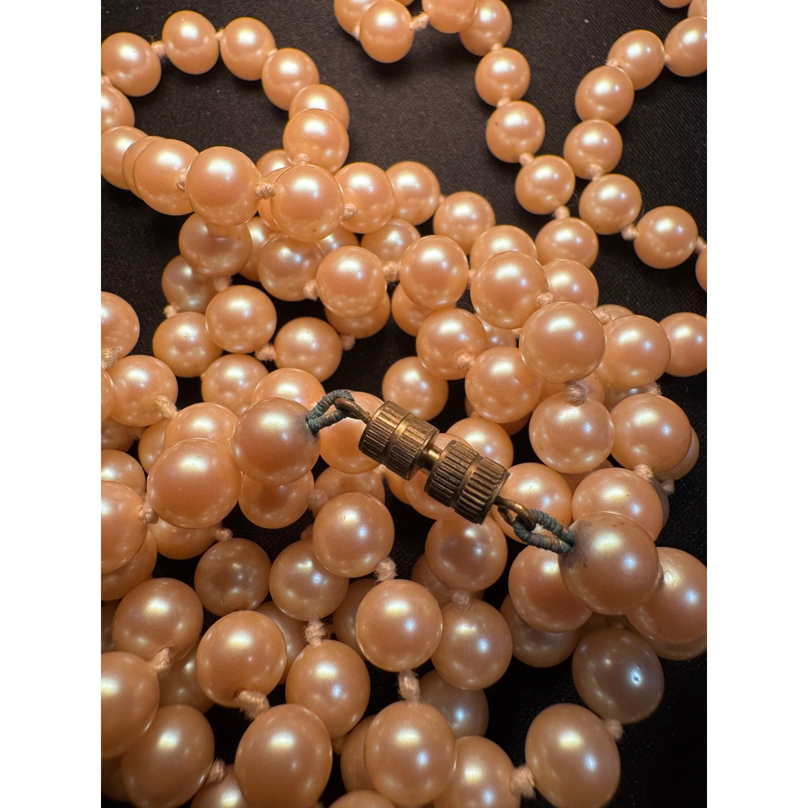 Other Vintage 74in Faux Pearl with Barrel Clasp Necklace Size ONE SIZE - 3 Thumbnail