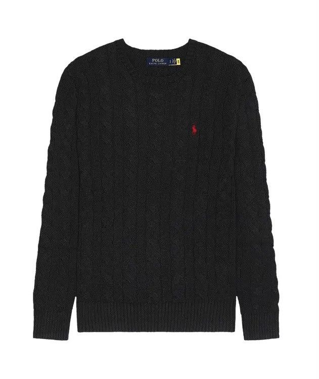 Polo Ralph Lauren Polo Ralph Lauren Cotton Black Cable-Knit Jumper Size: XXL Size US XXL / EU 58 / 5 - 1 Thumbnail