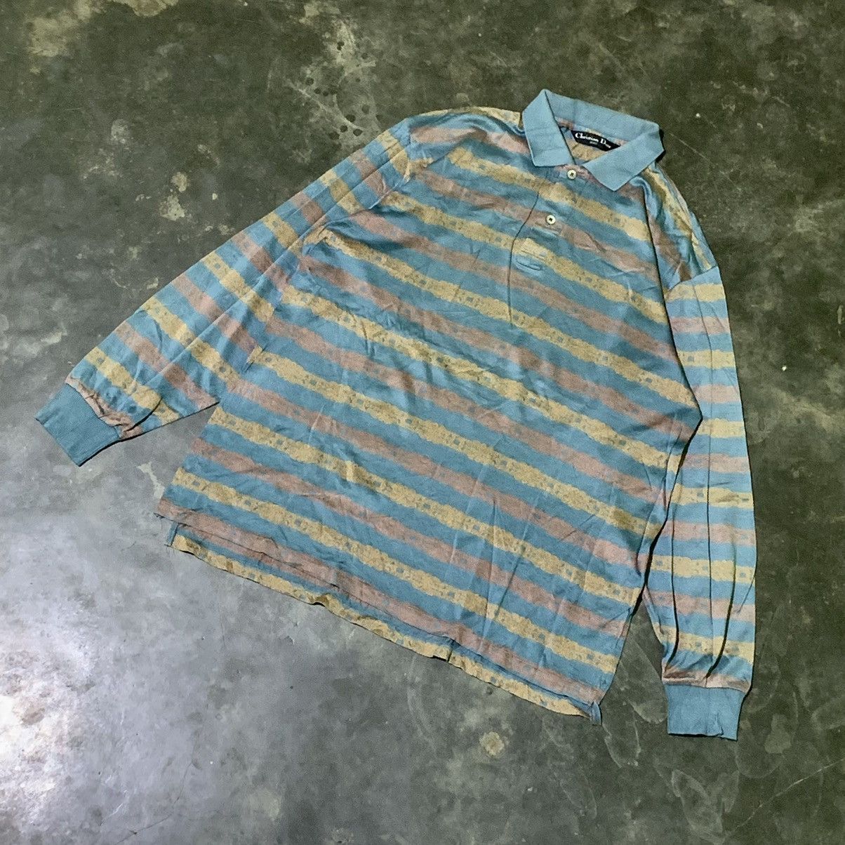 Christian Dior Monsieur Christian dior polo’s longsleve strip Size US M / EU 48-50 / 2 - 2 Thumbnail