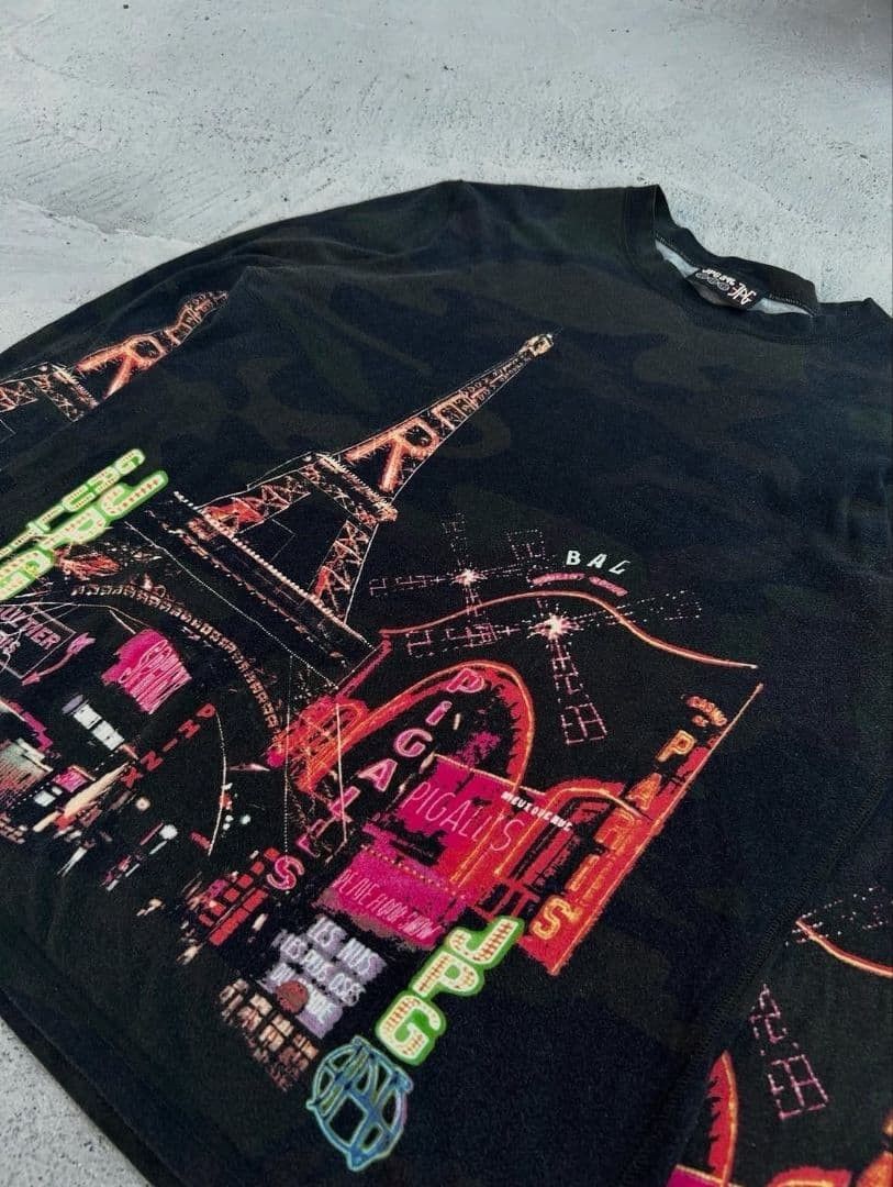 Jean Paul Gaultier Eiffel Tower Print Long Sleeve Tee Size US M / EU 48-50 / 2 - 3 Thumbnail