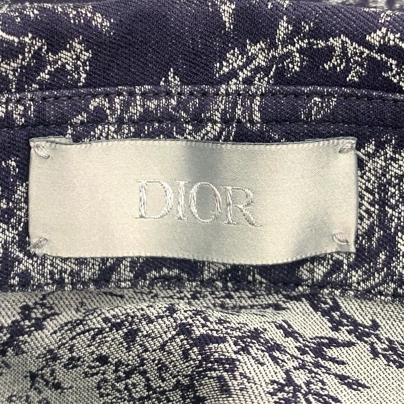 Dior DiorSize 39 Blue pattern full-print lapel long-sleeved shir Size US XXS / EU 40 - 5 Thumbnail