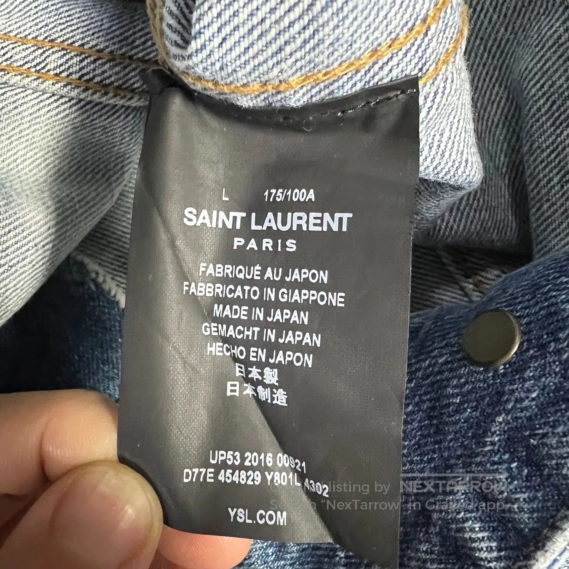 Saint Laurent Paris Saint Laurent SWEET DREAMS Denim Jacket. Size US L / EU 52-54 / 3 - 4 Thumbnail