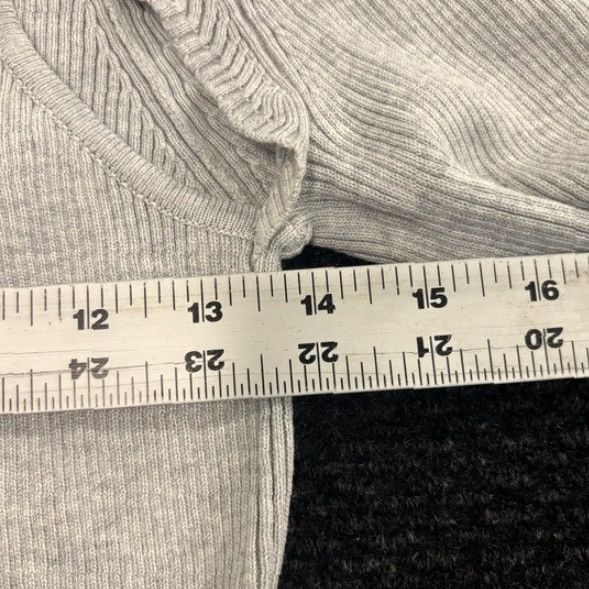 Calvin Klein Calvin Klein Ribbed Cutout Long Sleeve Top Sweatshirt Gray Women's XS NWT Size XS / US 0-2 / IT 36-38 - 7 Thumbnail