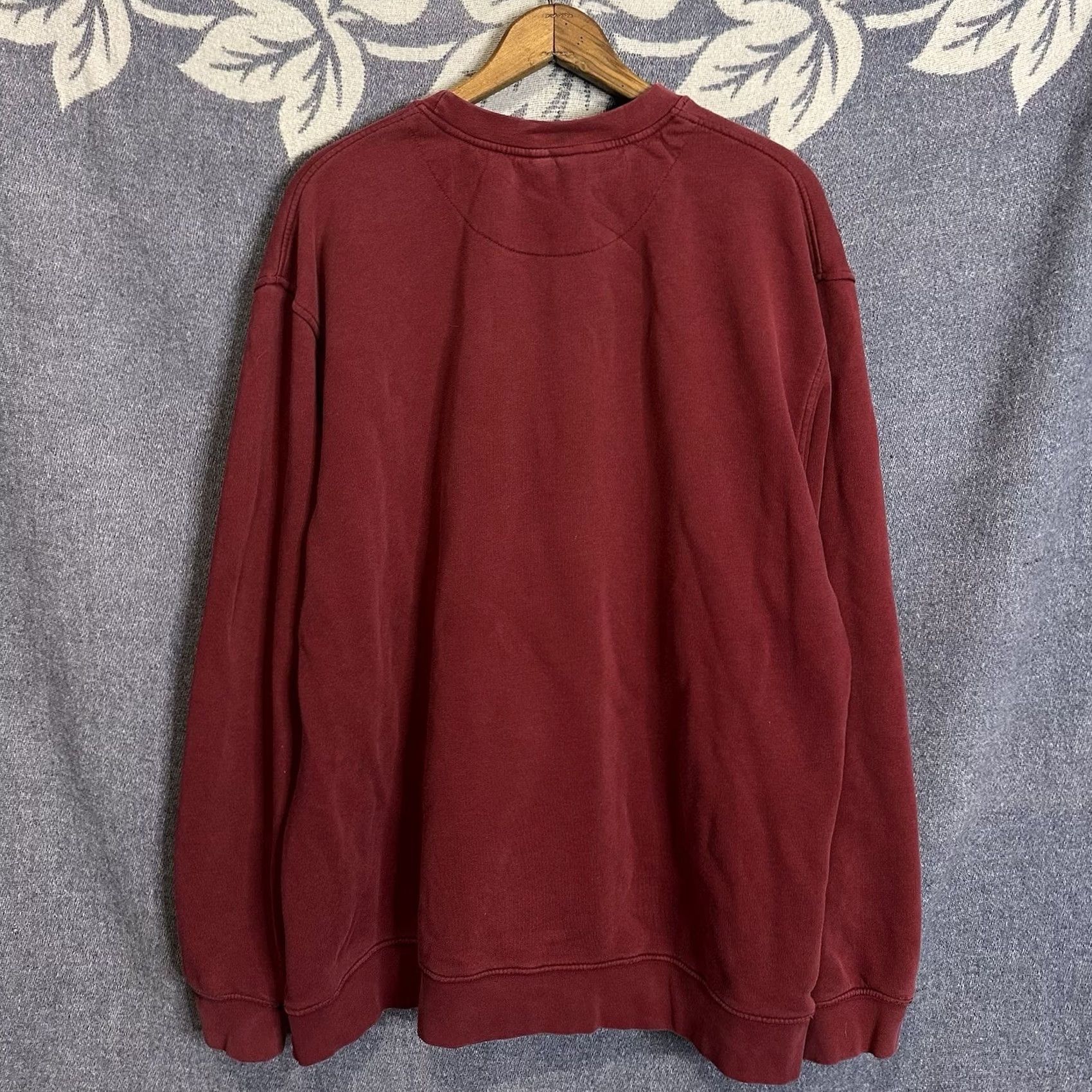 Nike VINTAGE Nike Sweatshirt Crewneck Swoosh Logo 2XL Maroon Red Men Sleeves Long Embroidered 90s Sports Pullover Size US XXL / EU 58 / 5 - 5 Thumbnail