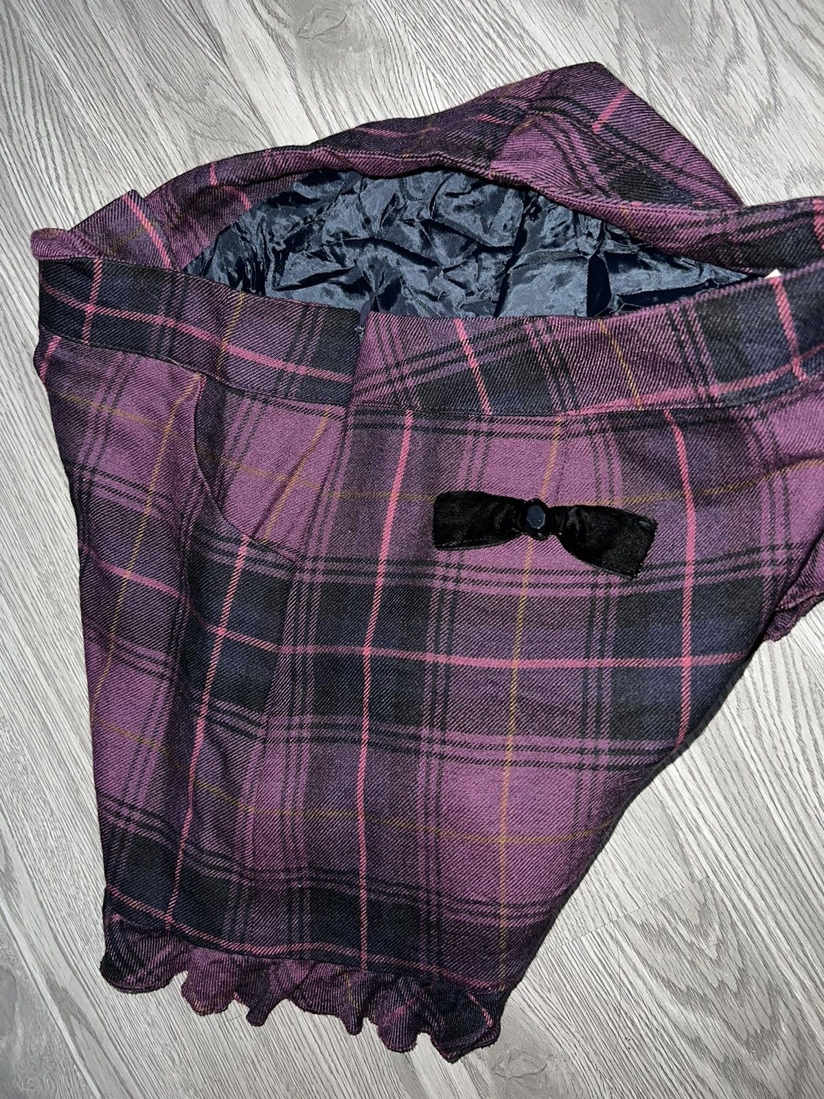 Japanese Brand Y2K Pinky Girl tartan purple skirt 🔮 Size 25" / US 0 / IT 36 - 6 Thumbnail