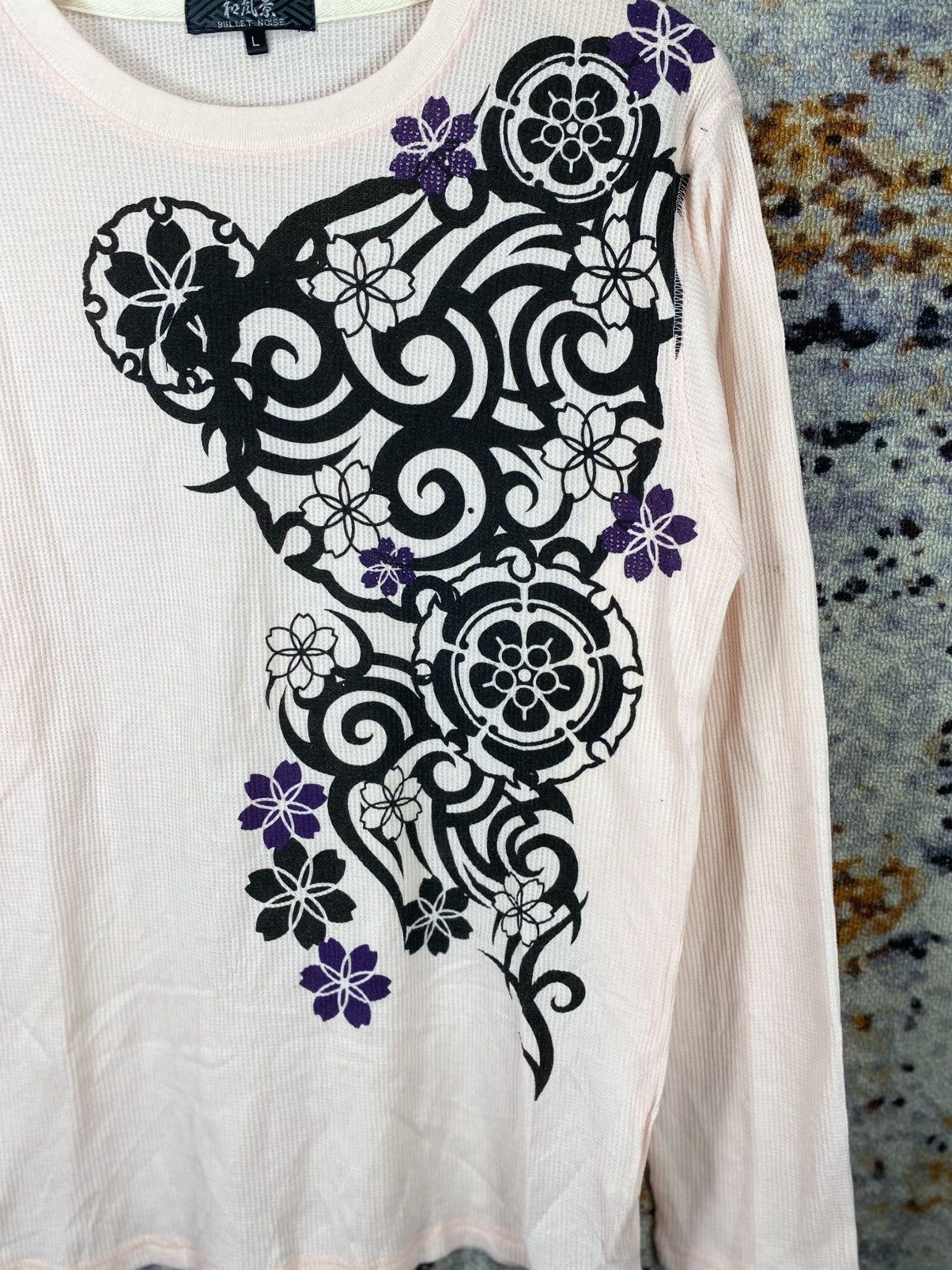 Japanese Brand Vintage Bullet Noise Sukajan Souvenir Thermal Long sleeve Size US L / EU 52-54 / 3 - 2 Thumbnail