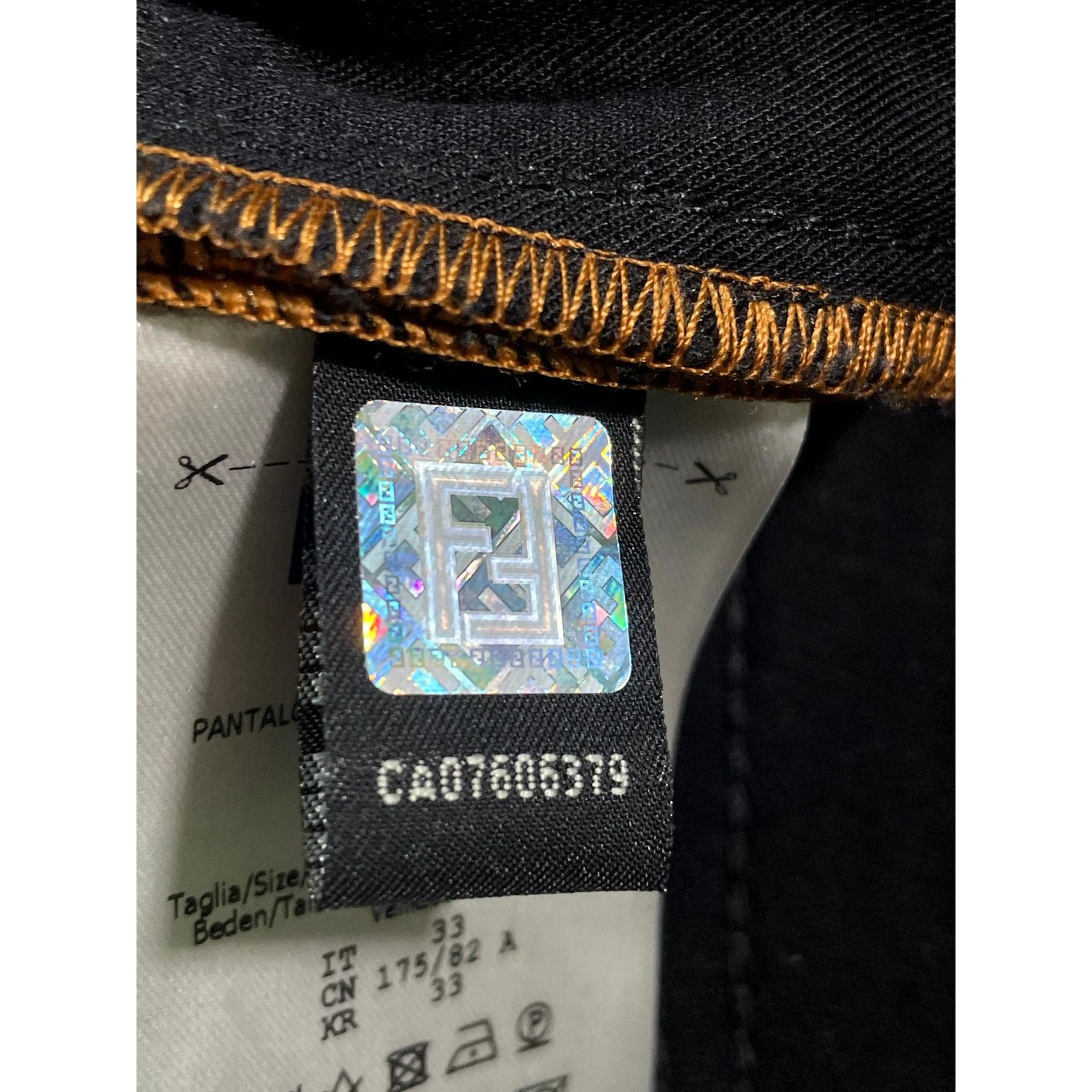 Fendi Fendi Pocket Embroidery Logo Black Jeans Size US 33 - 10 Thumbnail