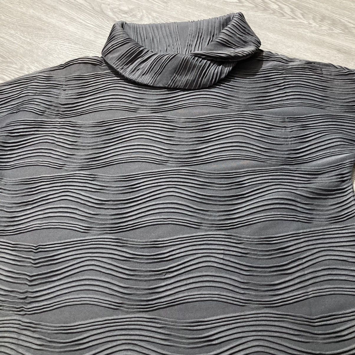 Issey Miyake 2000s HanaHana Pleats Issey Miyake Style Turtleneck Top Size L / US 10 / IT 46 - 5 Thumbnail
