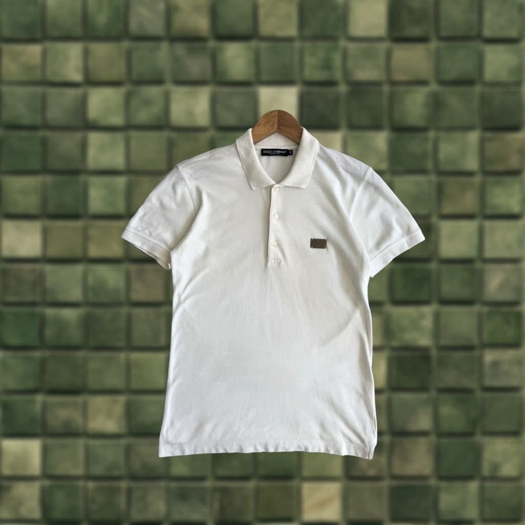 Dolce & Gabbana VINTAGE Dolce&Gabbana Polo Shirt Men S White Logo Classic 90s Theme Luxury Streetwear Size US S / EU 44-46 / 1 - 1 Thumbnail