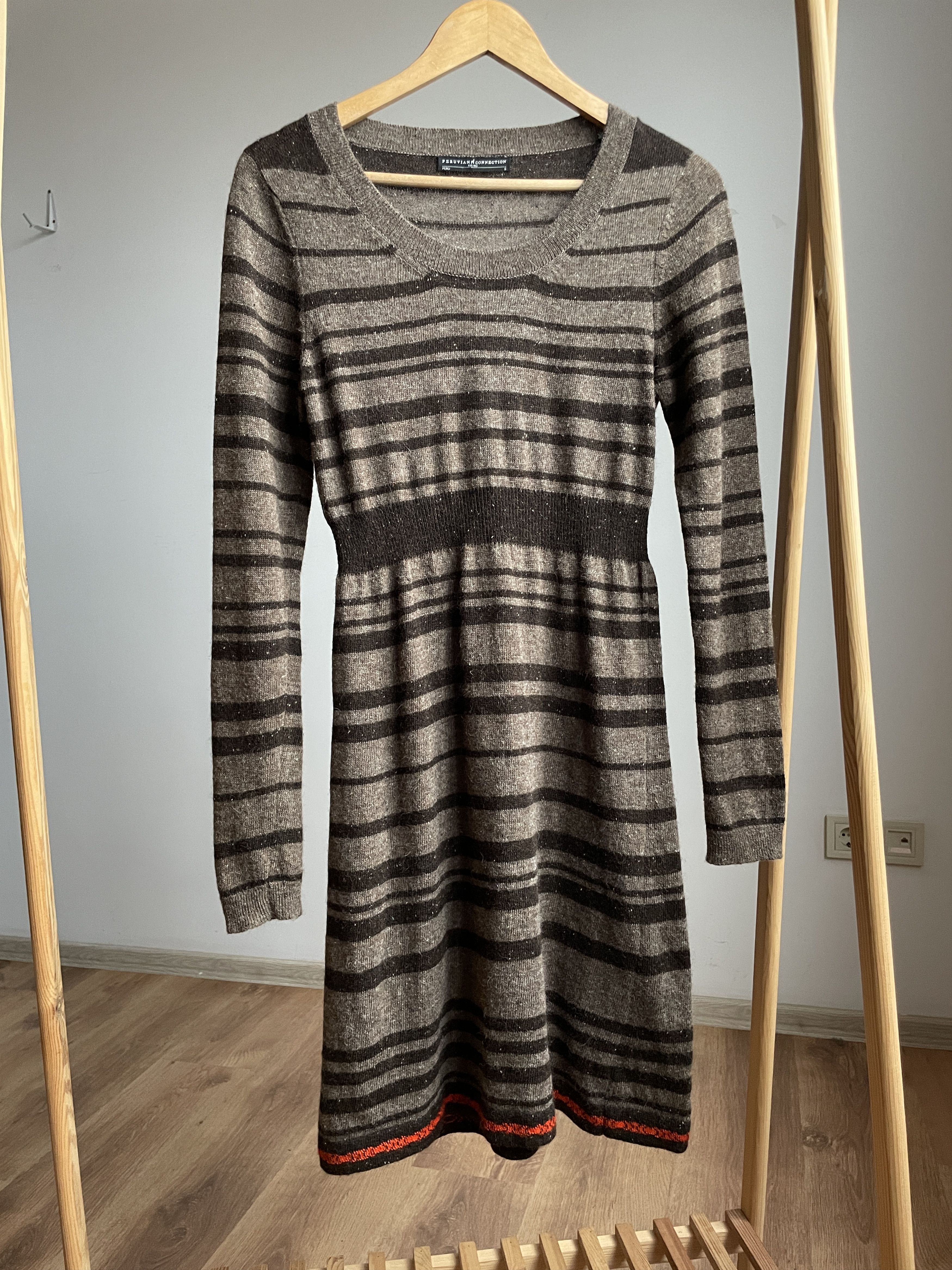 Other Peruvian Connection Striped Wool Midi Dress Size S Size S / US 4 / IT 40 - 1 Thumbnail