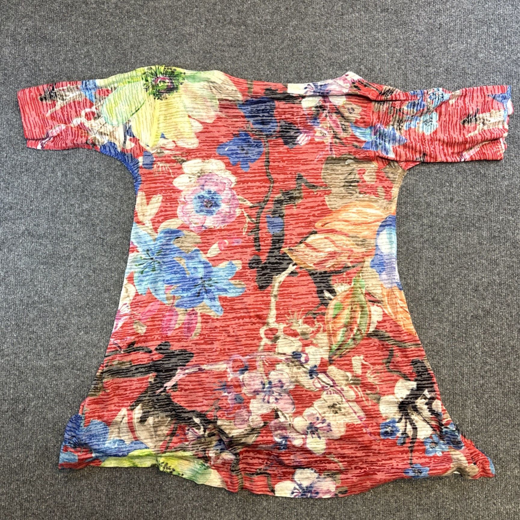 Pinko Nally & Millie Blouse Shirt Womens L Multicolor Floral USA Topoversize Artsy Abstract Small Pink Size L / US 10 / IT 46 - 6 Thumbnail