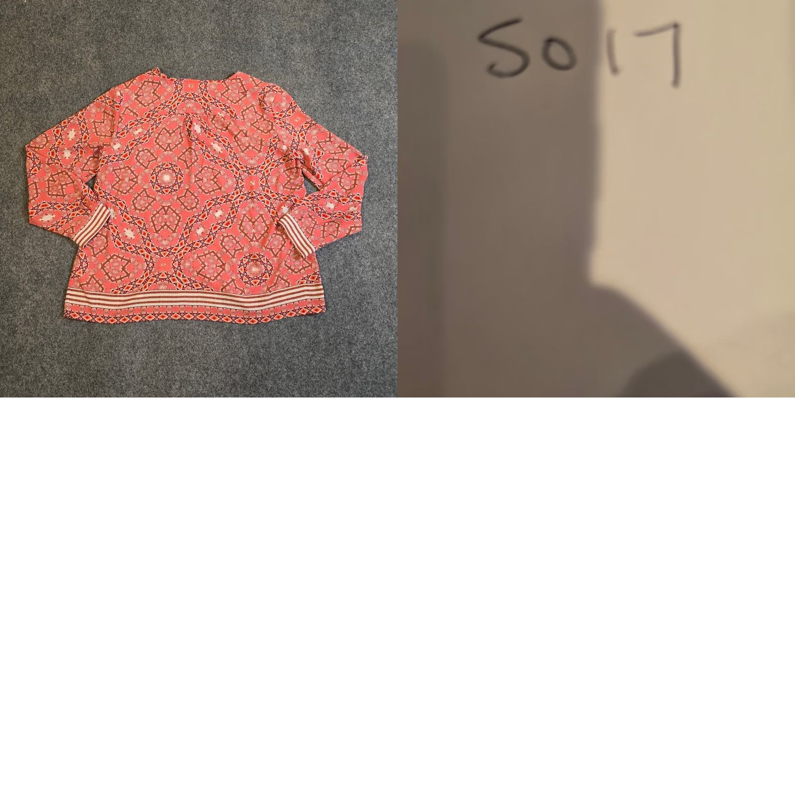 Talbots Talbots Top Womens XL Pink Southwest Button Long Sleeve Blouse Casual Career Shirt Size XL / US 12-14 / IT 48-50 - 8 Thumbnail
