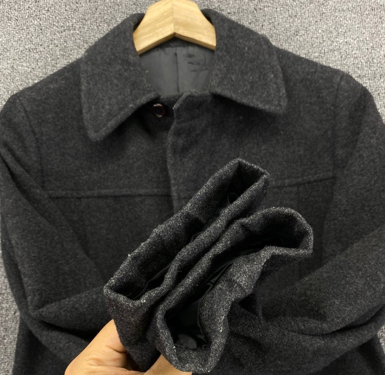 Yohji Yamamoto Vintage Yohji Yamamoto Ined Wool Coat Long Jacket Size M / US 6-8 / IT 42-44 - 14 Thumbnail