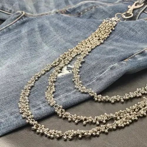 Jewelry Fukiishi x Hin Bead Flower Three Tier Silvery Pants Chain Size ONE SIZE - 6 Thumbnail
