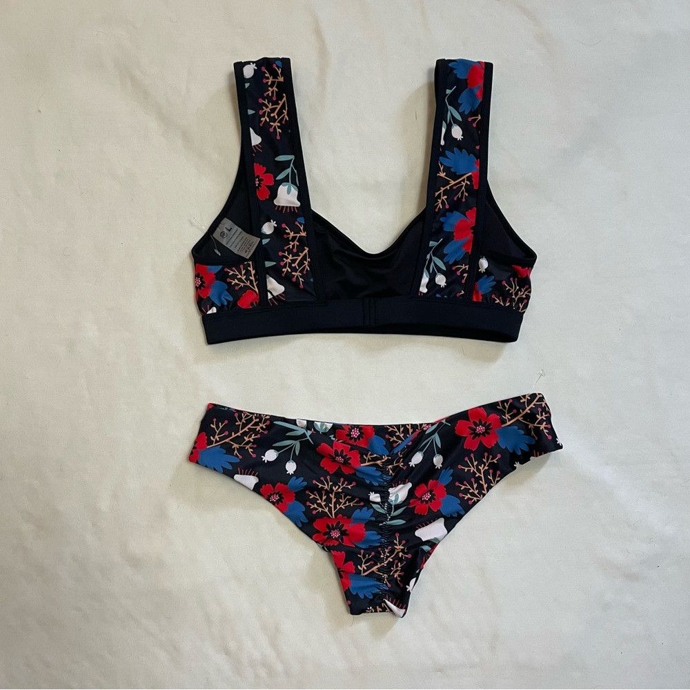 Other New $175 Khongboon LEOLANI Vintage Love Bikini Set Swimsuit Size L / US 10 / IT 46 - 4 Thumbnail