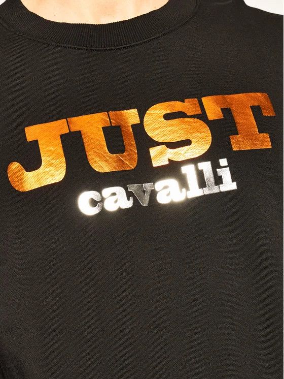 Just Cavalli Just Cavalli Black Cotton Crewneck Pullover Sweatshirt Mens Size US L / EU 52-54 / 3 - 4 Thumbnail