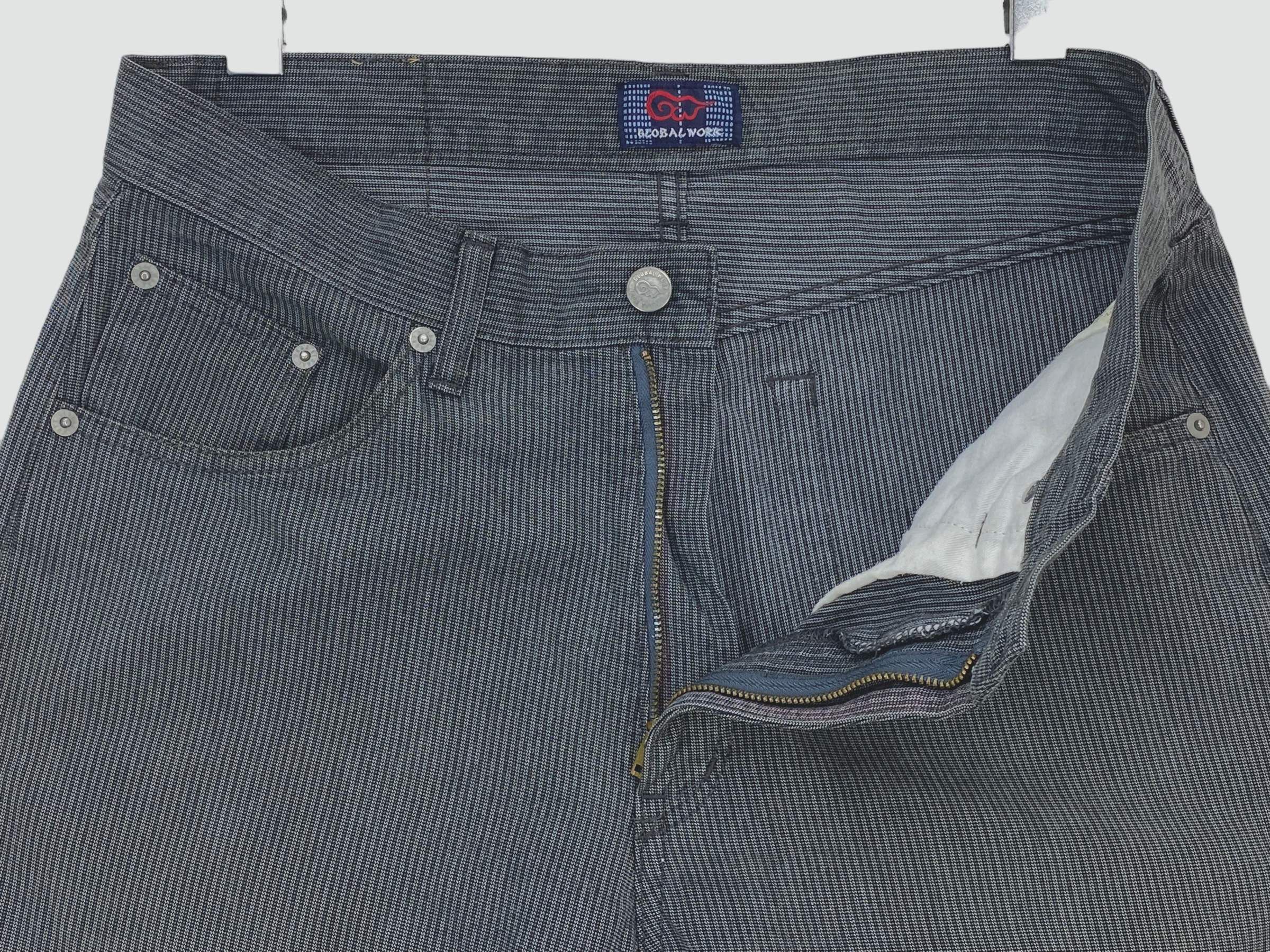 Global Work Global Work Stripes Pattern Japanese Brand Pants Size US 32 / EU 48 - 8 Thumbnail