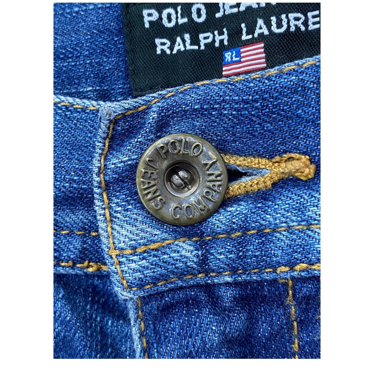 Polo Ralph Lauren Vintage Polo Laph Lauren 3 Quarter Blue Wash Carpenter Jeans Size US 33 - 13 Thumbnail