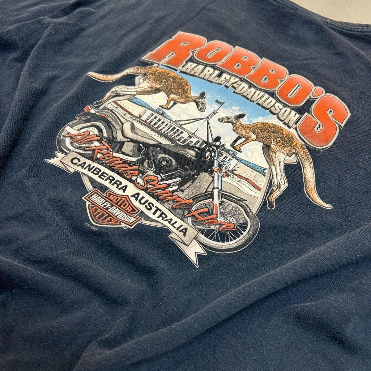 Harley Davidson Vintage Harley-Davidson Australia Dealer Tee – Navy (XL) Size US XL / EU 56 / 4 - 4 Thumbnail