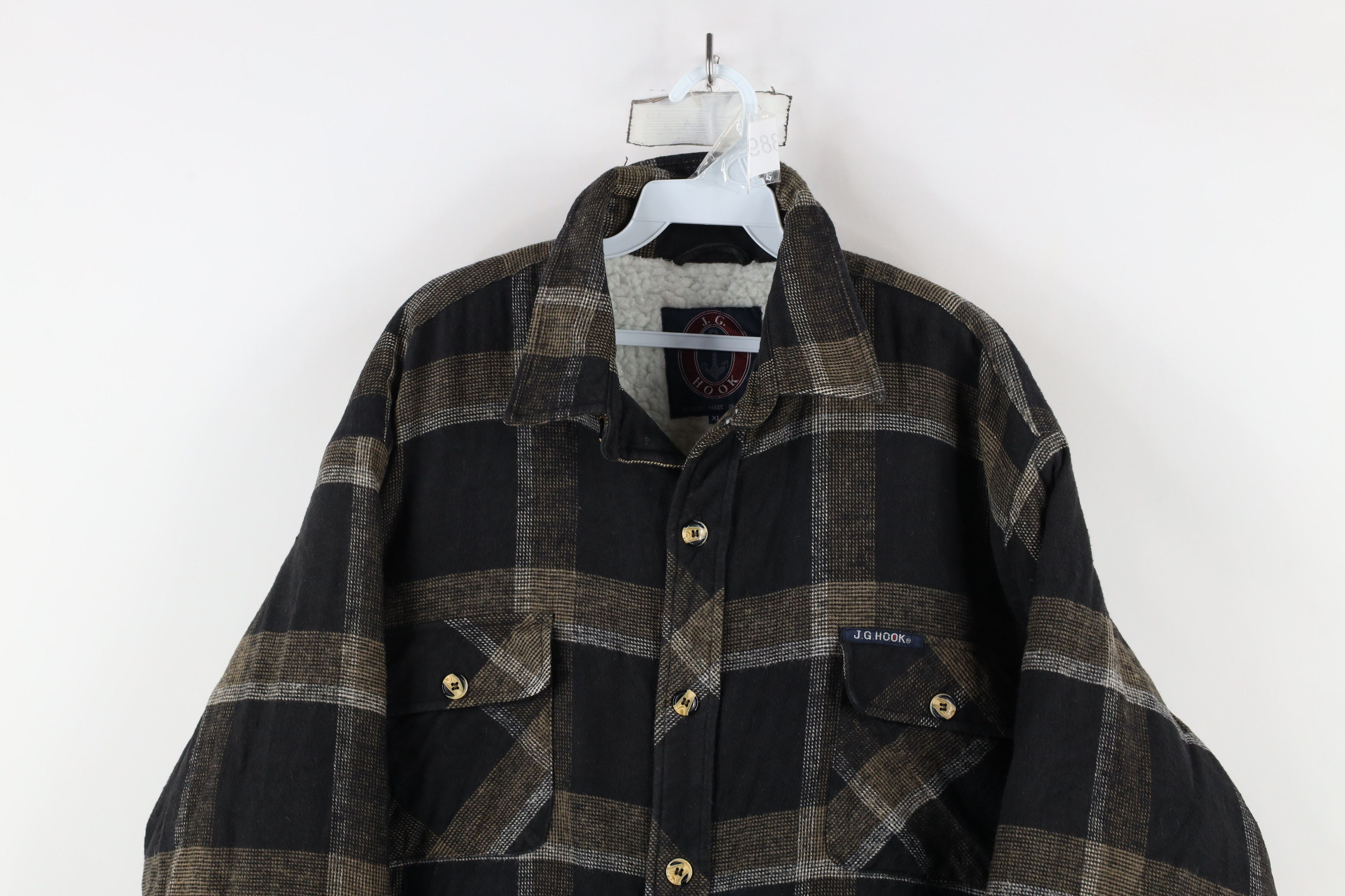Vintage Vintage 90s Streetwear Fleece Lined Flannel Shirt Jacket Size US XL / EU 56 / 4 - 2 Thumbnail