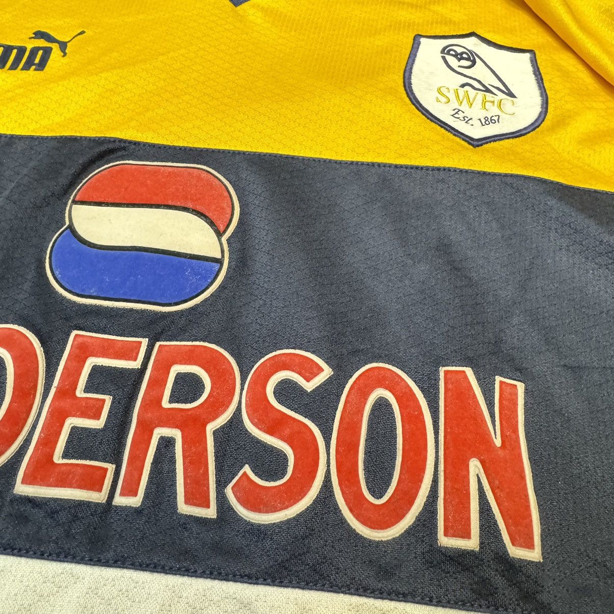 Puma Sheffield Wednesday 90/00 L/S away shirt #20 Hinchcliffe Size US L / EU 52-54 / 3 - 5 Thumbnail