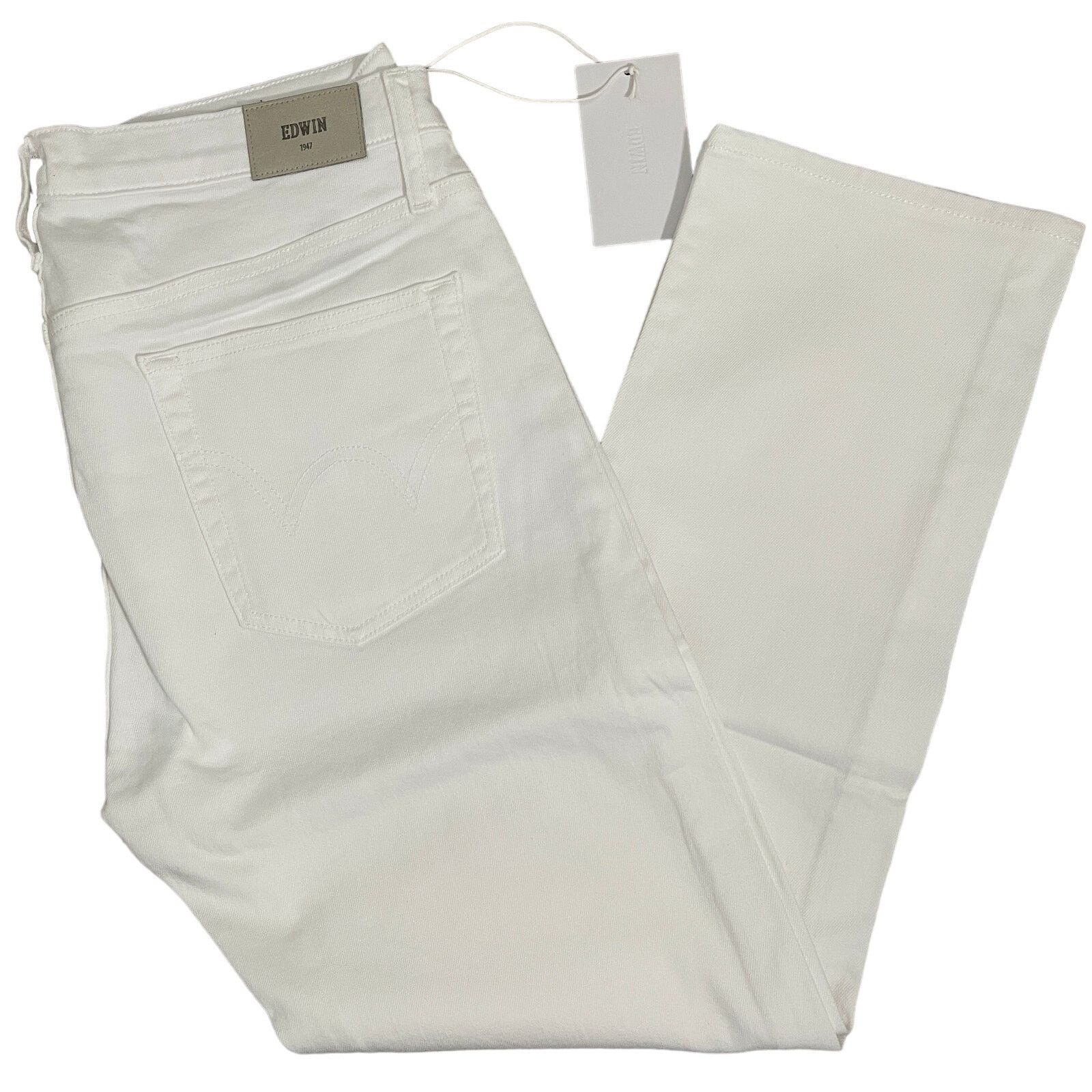 Edwin Edwin Elin Crop Straight Leg Jeans Optic White Size 32 $148 Size 32" / US 10 / IT 46 - 5 Thumbnail