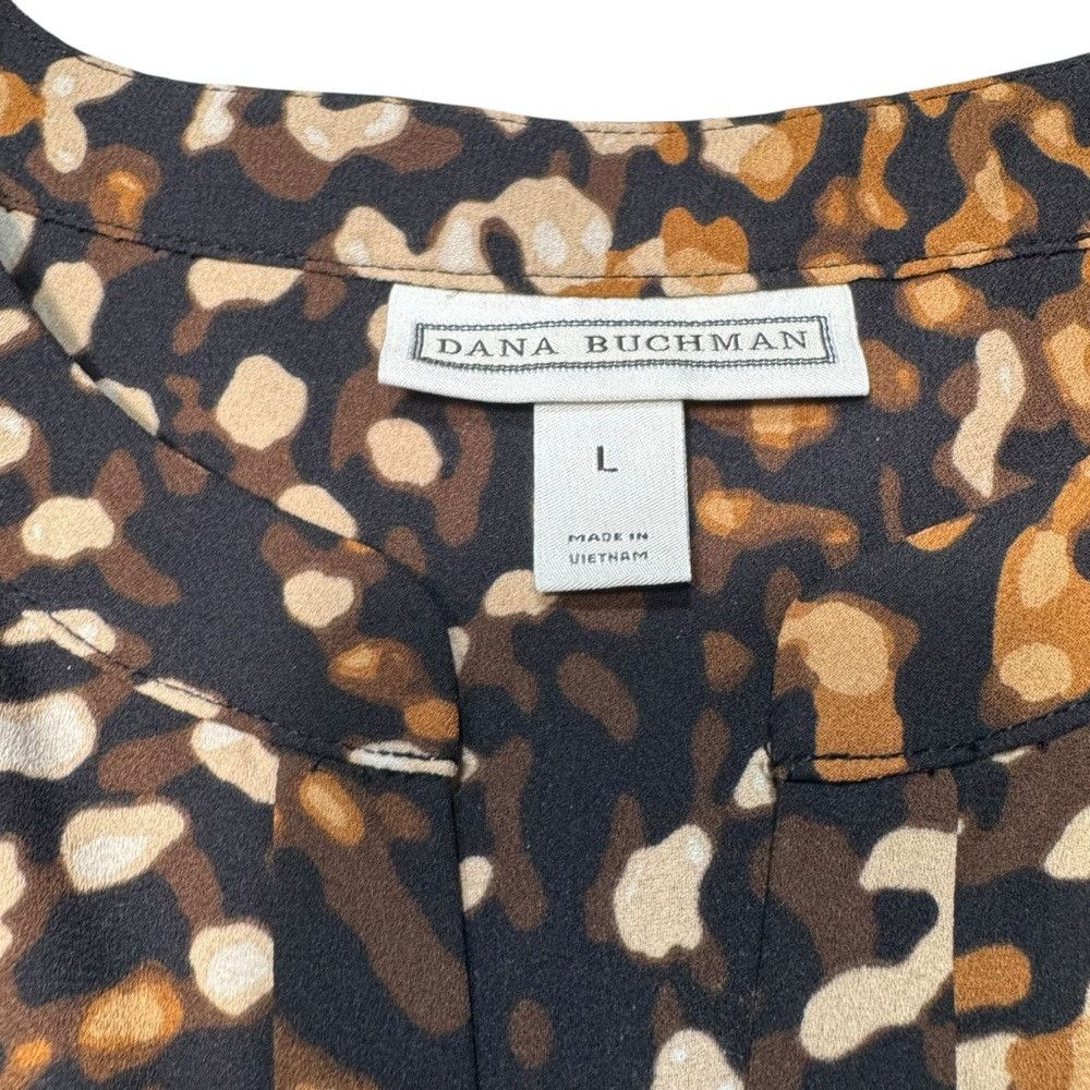 Other Dana Buchman 3/4 Sleeve Split Neck Animal Print Blouse Size Size L / US 10 / IT 46 - 7 Thumbnail