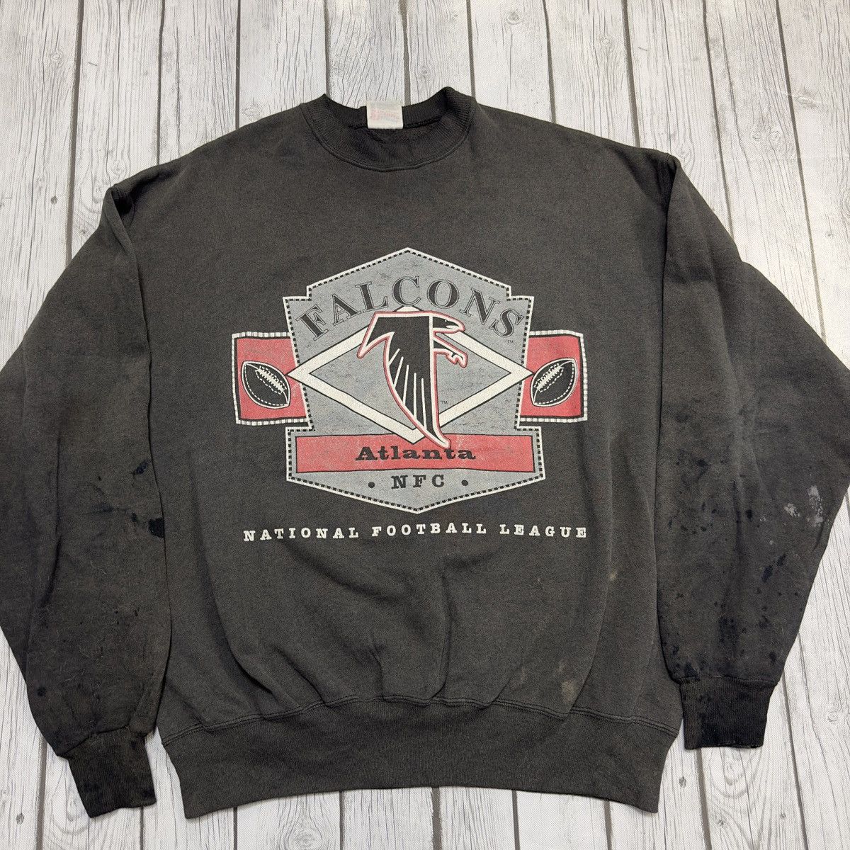 Hanes × NFL × Vintage Vintage Atlanta Falcons sweatshirt Size US XL / EU 56 / 4 - 4 Thumbnail