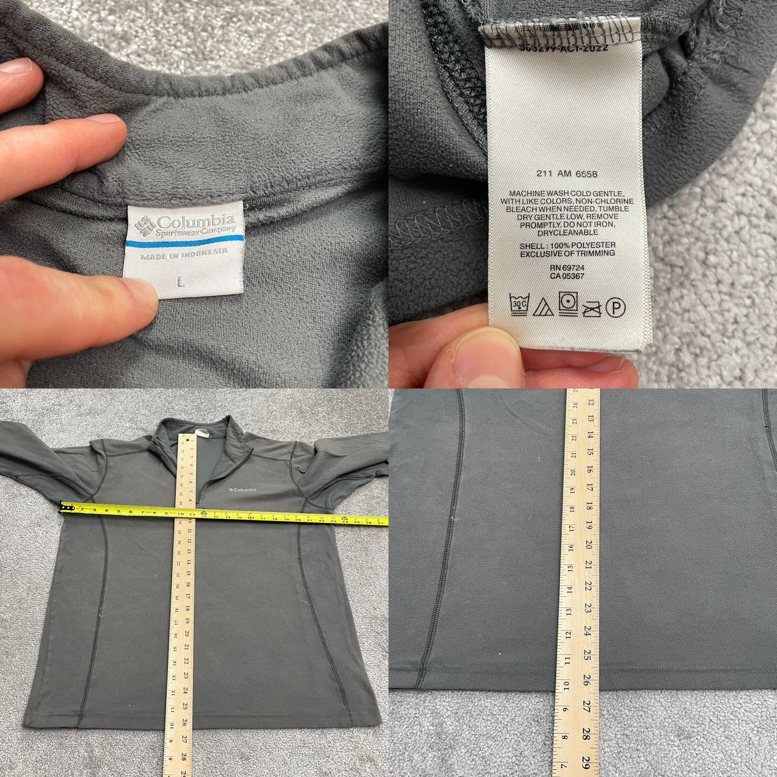 Vintage Columbia Klamath Range Fleece Jacket Men L Gray 1/4 Zip Lightweight Outdoor Modern Outdoorwear Shirty-ish? Size US L / EU 52-54 / 3 - 8 Thumbnail