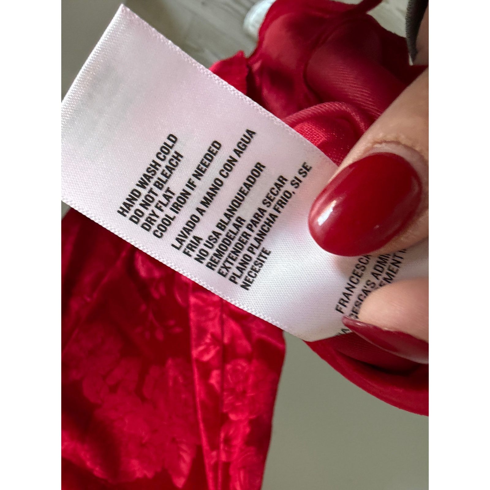 Other Francesca's Red Velvet Jacquard Short Puff Sleeve Mini Dress Size L / US 10 / IT 46 - 6 Thumbnail