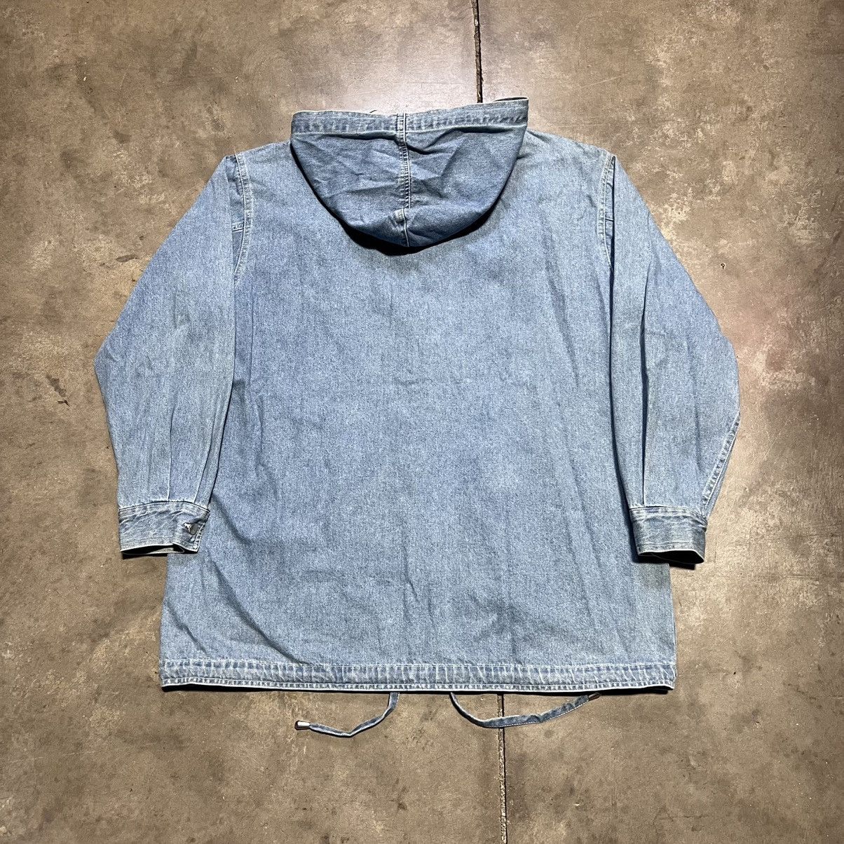 Vintage Vintage 90s Denim Chore Jacket Parka Overcoat Trench Faded Size US L / EU 52-54 / 3 - 7 Thumbnail