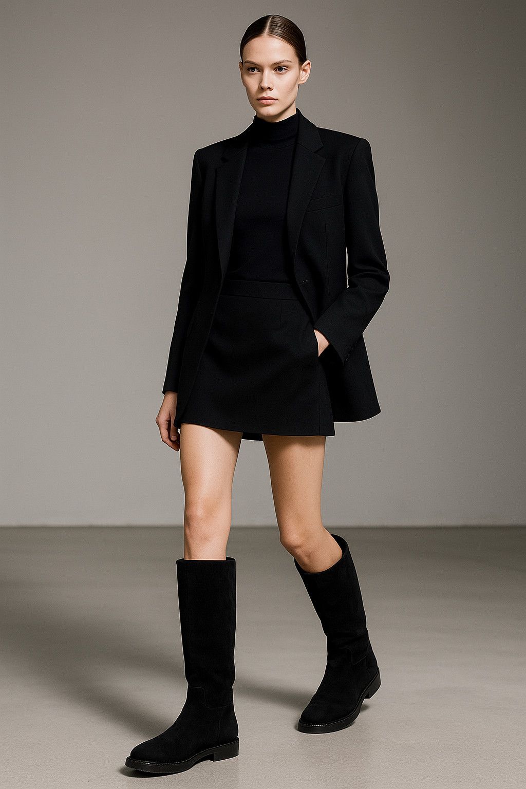 Gravati Gravati Black Suede Knee High Boots Vibram Gumlite Sole 9M Size US 9 / IT 39 - 16 Thumbnail