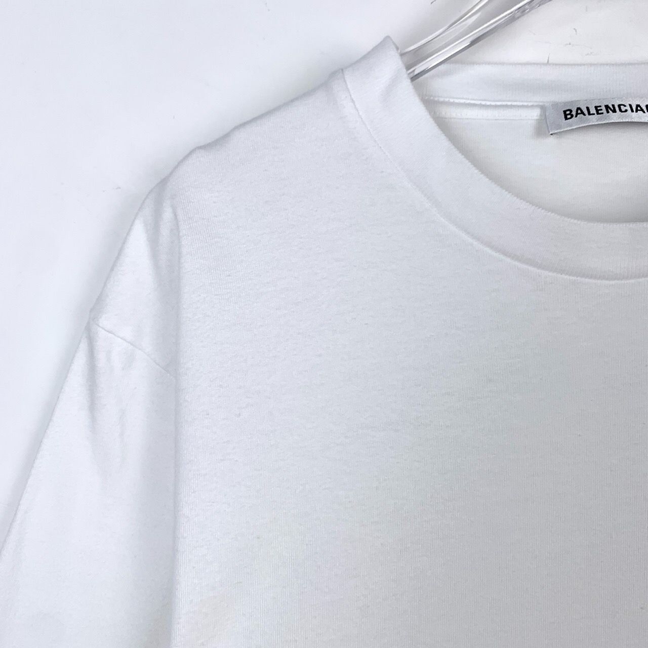 Balenciaga [Balenciaga] Eco-Friendly Print Round-Neck White Cotton Shor Size XS / US 0-2 / IT 36-38 - 7 Thumbnail