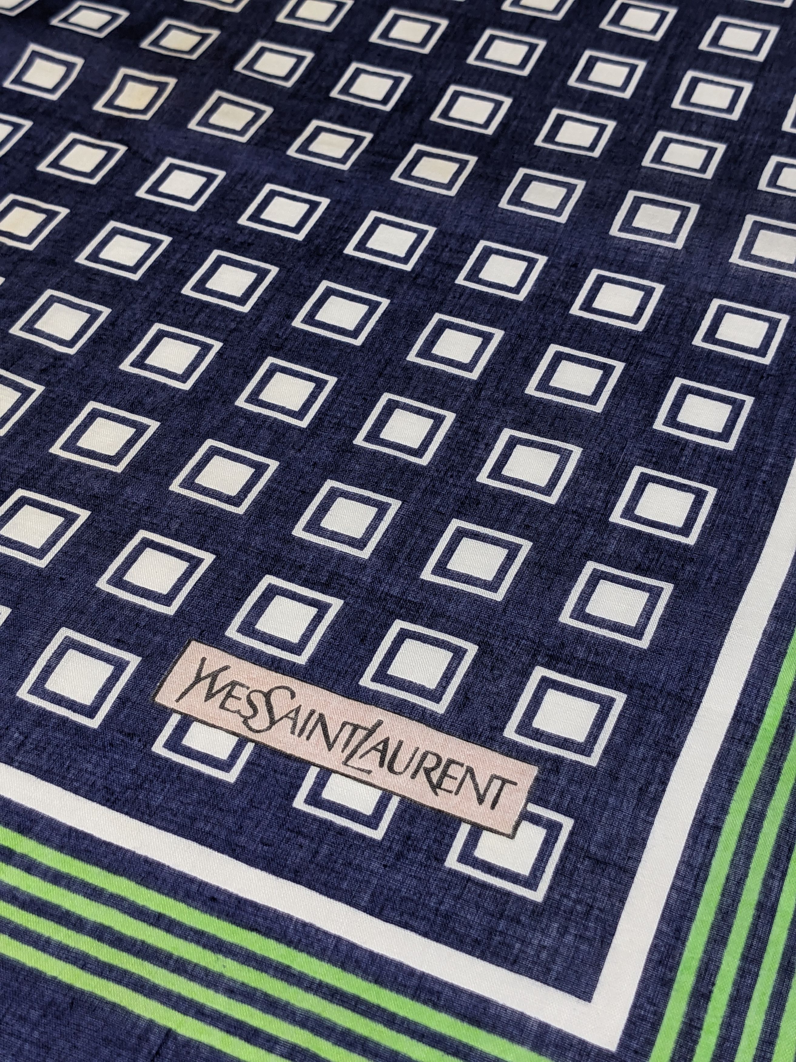Yves Saint Laurent YVES SAINT LAURENT YSL GEOMETRIC SILK HANDKERCHIEF Size ONE SIZE - 2 Thumbnail
