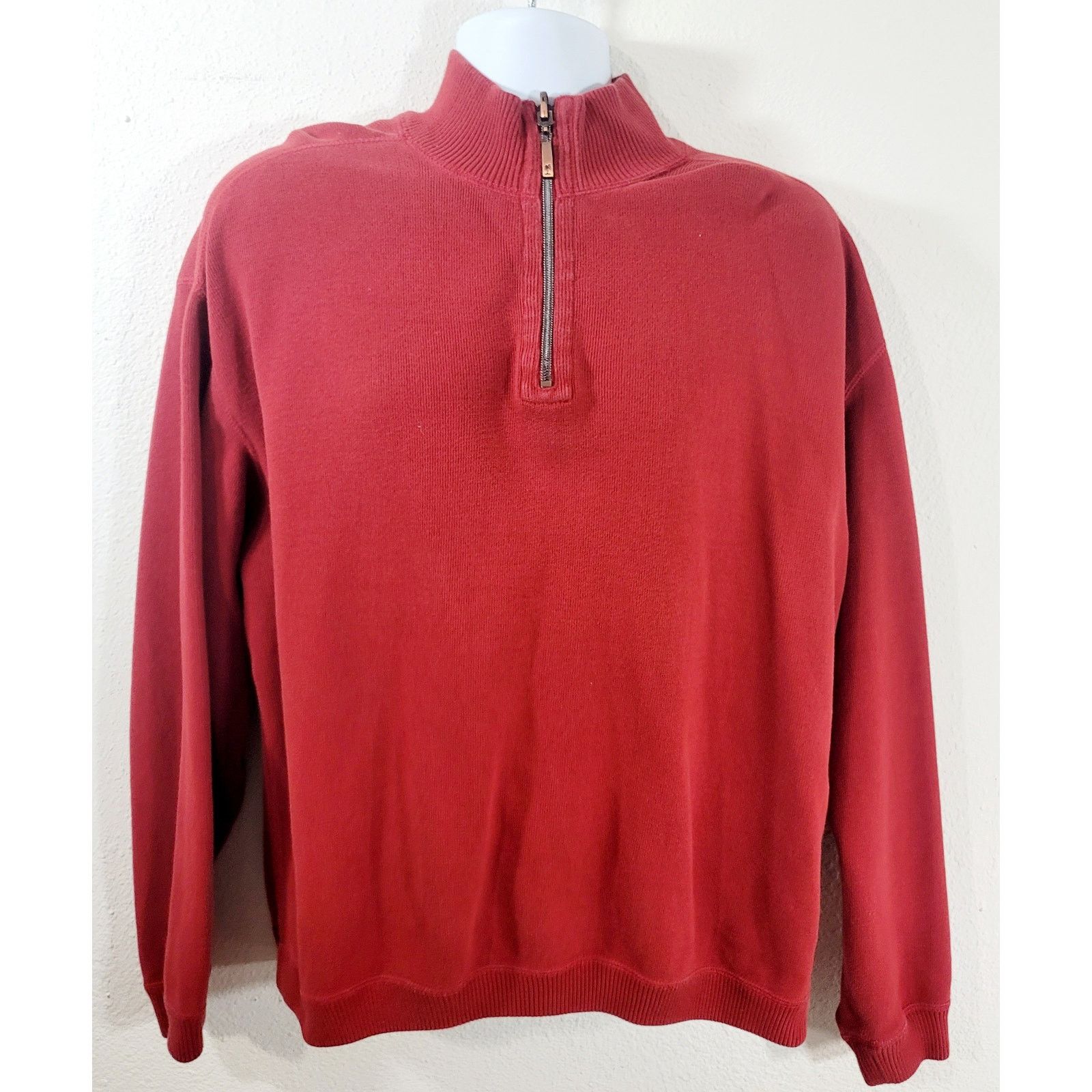 Tommy Bahama Tommy Bahama Red Reversible 1/4 Sweater XL Warm Size US XL / EU 56 / 4 - 1 Thumbnail