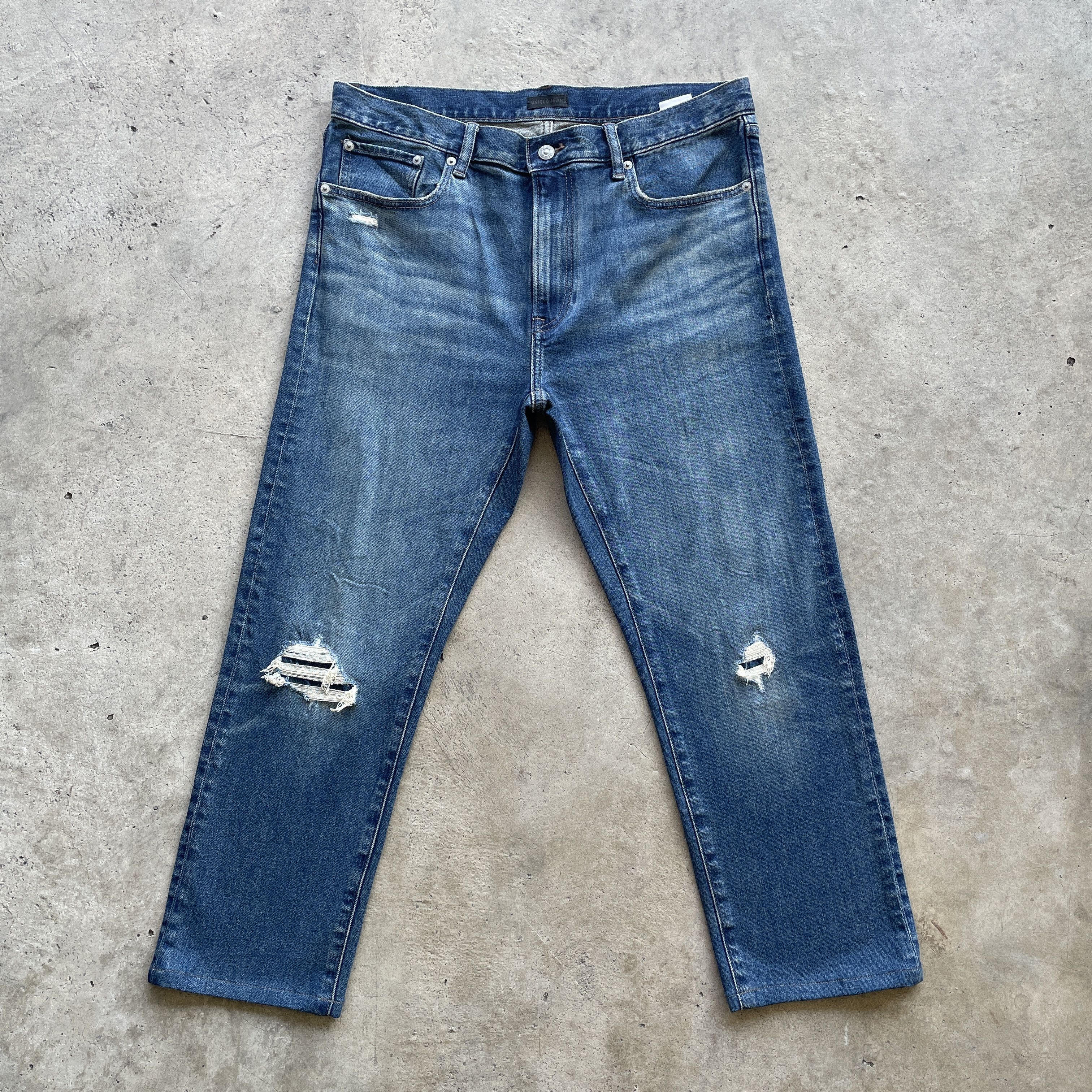 Japanese Brand Vintage Distressed Japanese Faded Jeans Denim Pants W34 Size US 34 / EU 50 - 2 Thumbnail