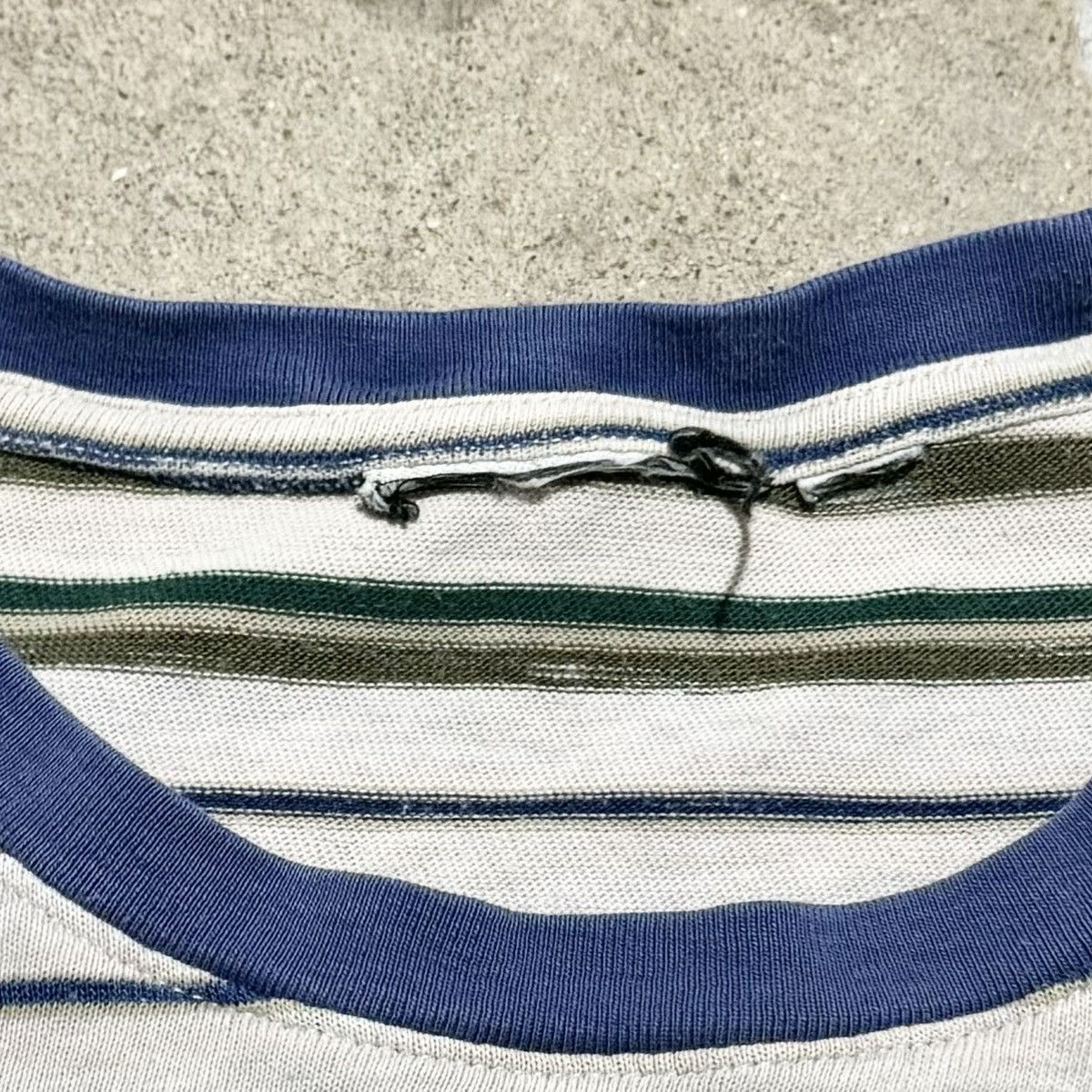 Vintage VINTAGE DISTRESSED STRIPED POCKET TEE! Size US L / EU 52-54 / 3 - 5 Thumbnail