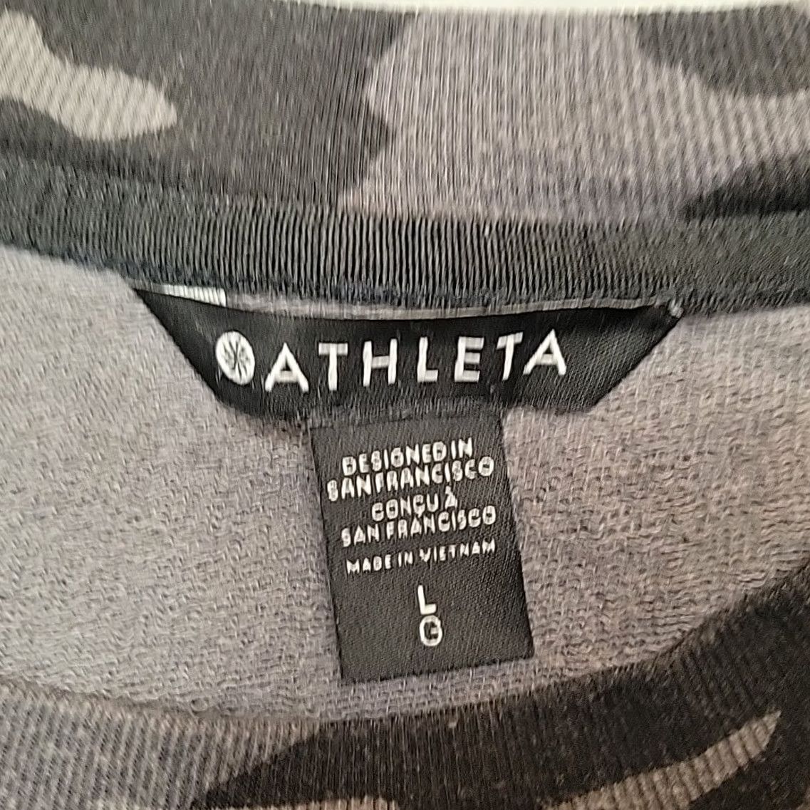Athleta Athleta Sweatshirt Dress Women XL Gray Camouflage All Seasons Fleece Pullover Casual Athleisure Stretch Performance Size XL / US 12-14 / IT 48-50 - 4 Thumbnail