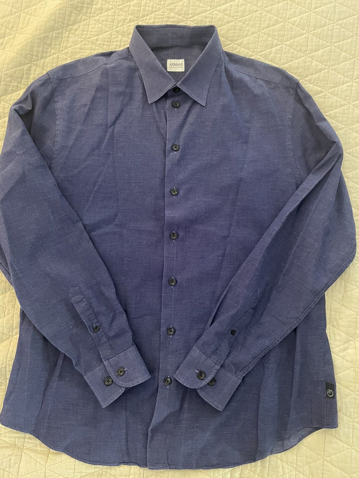 Armani Collezioni Micro Nailhead Shirt Size US XL / EU 56 / 4 - 2 Thumbnail
