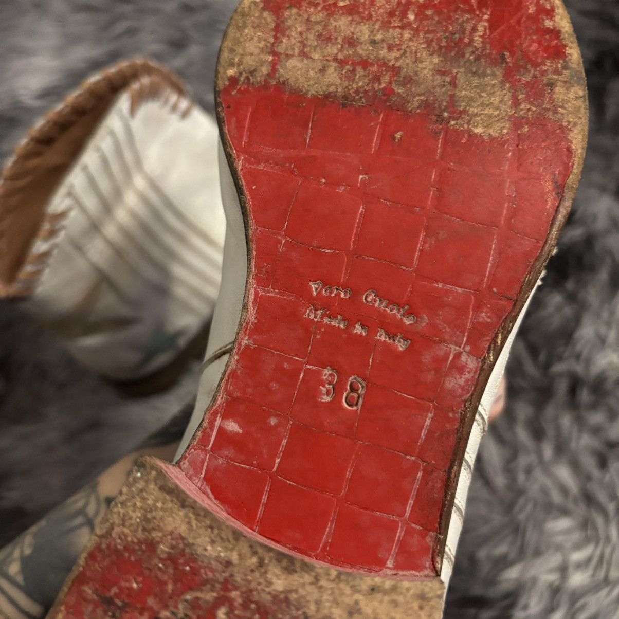 Other × Vintage Italian Vero Cuoio Stars Cowboy Boots amazing beautiful Size US 8 / IT 38 - 16 Thumbnail